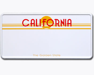 US plate - California 1